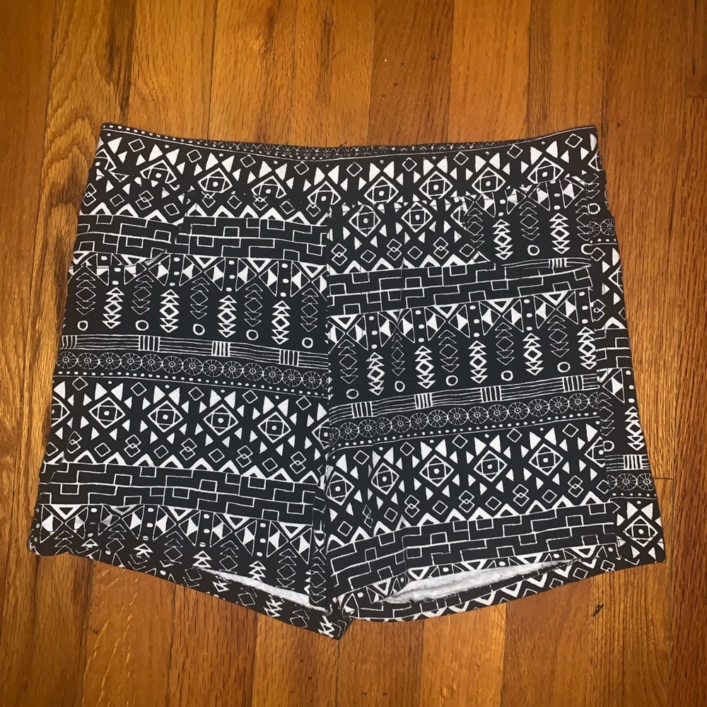 Black and White Hot Shorts